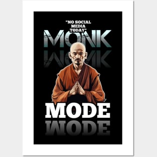 No Social Media Today - Monk Mode - Stress Relief - Focus & Relax Posters and Art